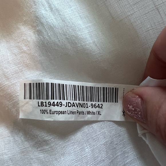 Quince 100% European Linen Pants White Sz X-Large Elastic Waist Relaxed Fit - Picture 13 of 16